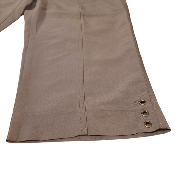 NEW Northern Reflections med brown drawstring waist  wide leg capri pants - Picture 9 of 10